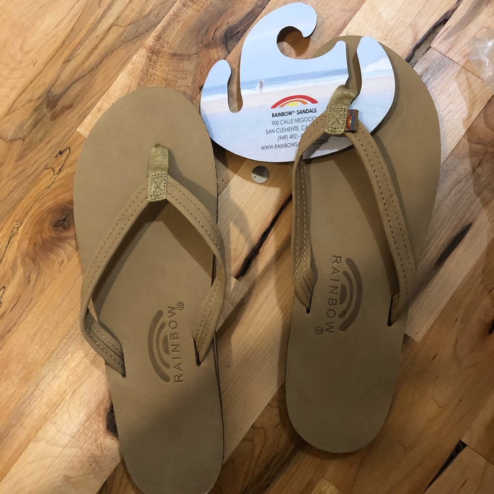 Brand new rainbow flip flops